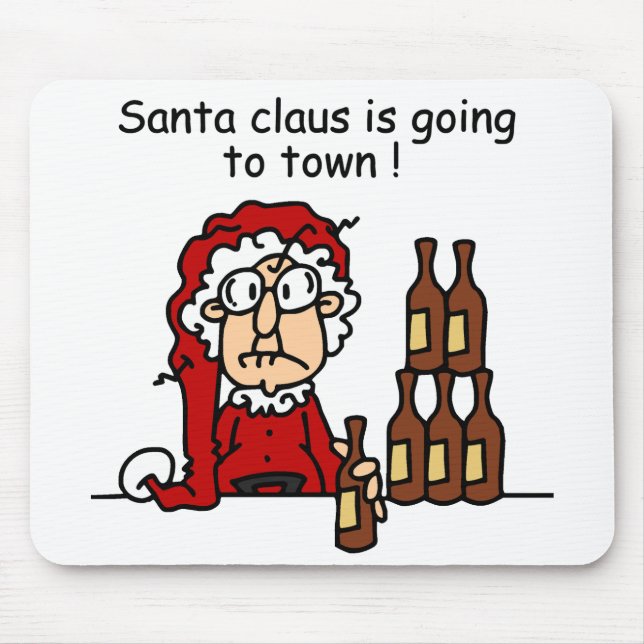 Mousepad Papai Noel está indo para a cidade (Frente)