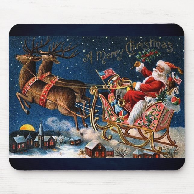 Mousepad Papai Noel está vindo à cidade (Frente)