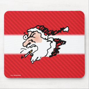 Mousepad Papai Noel Hackeando Desenho Animado Divertido