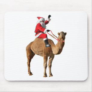 Mousepad Papai noel no Natal do camelo