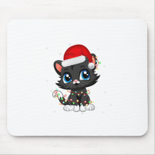 Mousepad Papai Noel Noel Horas Noel Luzes Gatos Amor