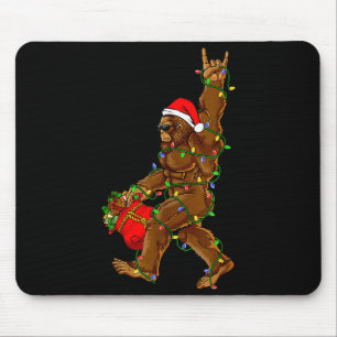 Mousepad Papai Noel Pé Grande Luzes de Natal Sasquatch Dive