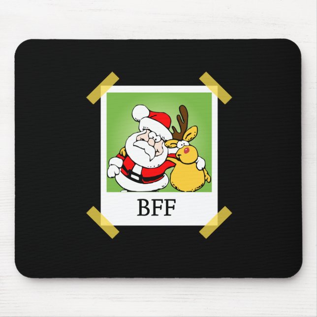 Mousepad Papai noel & rena BFF (Frente)