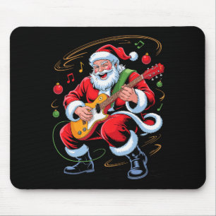 Mousepad Papai Noel Tocando Violão Diversão Feriado Natal 