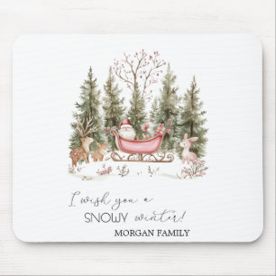 Mousepad Papai Noel,Trenó,Presentes Floresta Natal