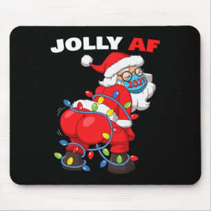 Mousepad Papai Noel Twerking de Máscara Gatland Alegre Af C