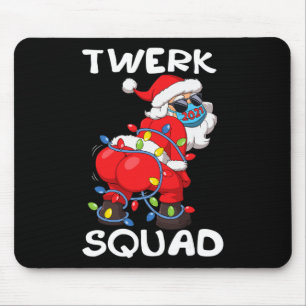 Mousepad Papai Noel Twerking Luzes da Árvore de Natal Twerk
