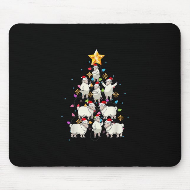 Mousepad Papais noeis Árvore de Natal Luzes Engraçadas Pres (Frente)