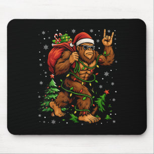 Mousepad Papais noeis Bigfoot Árvore de Natal Xmas Luzes En