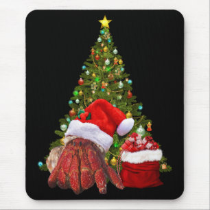 Mousepad Papais noeis Caranguejo Engraçado Natal Hermit Cra