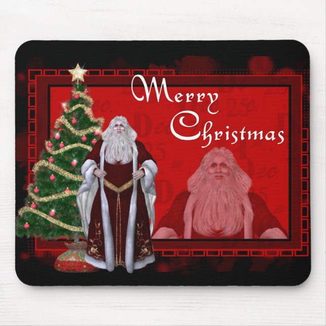 Mousepad Papais noeis Clássicos Feliz Natal Projetados para (Frente)