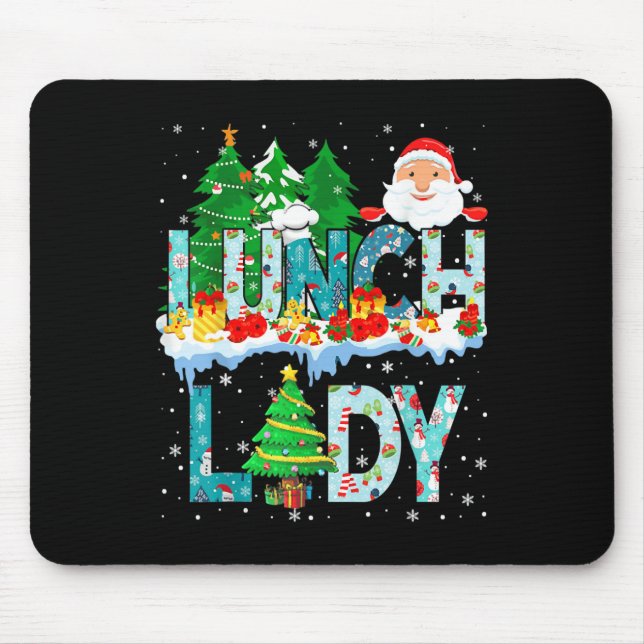 Mousepad Papais noeis da Árvore de Natal que combinam com a (Frente)