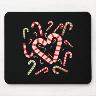 Mousepad Papais noeis De Canas Vermelhas E Brancas De Natal