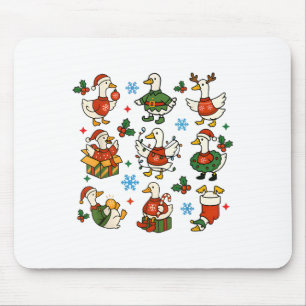 Mousepad Papais noeis de ganso-Bobo de Natal Ganso-Feliz