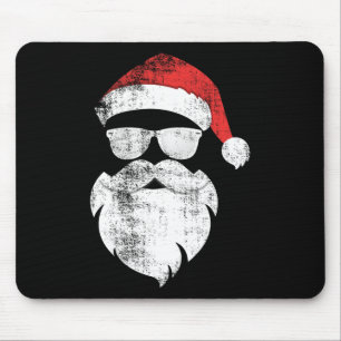 Mousepad Papais noeis de Hipster divertidos frente com barb