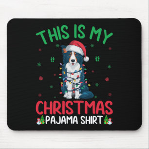 Mousepad Papais noeis De Luzes De Árvore Do Xmas Fronteira