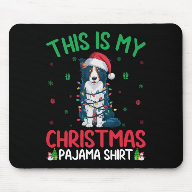 Mousepad Papais noeis De Luzes De Árvore Do Xmas Fronteira  (Frente)