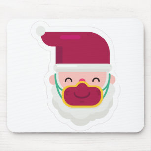 Mousepad papais noeis de máscara de coronavírus xmas