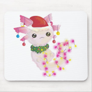 Mousepad papais noeis de natal axolotl