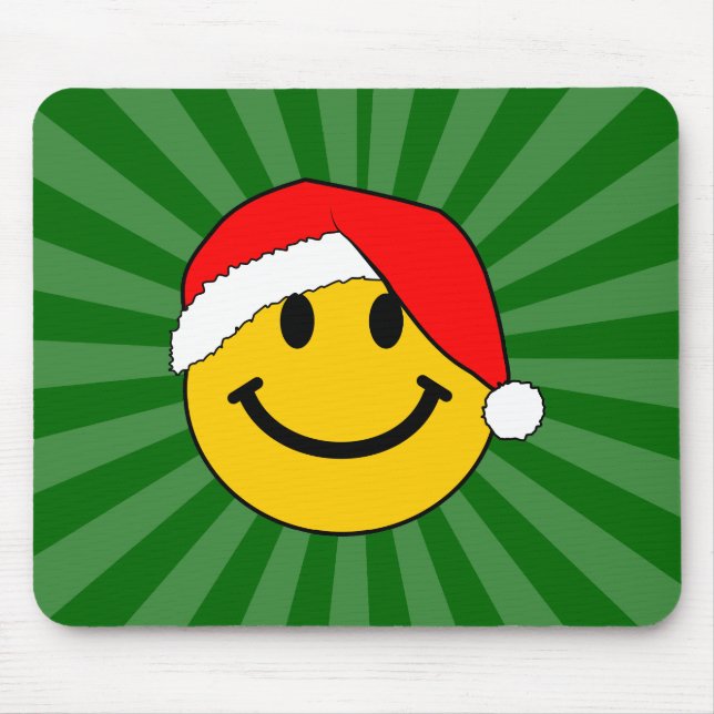 Mousepad Papais noeis de Natal bonitos rosto feliz (Frente)