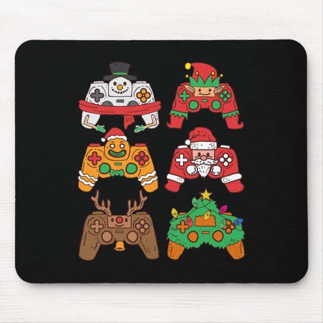 Mousepad Papais noeis de Natal controladores de jogos Menin (Frente)