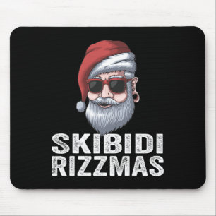 Mousepad Papais noeis de Natal do Skibidi Rizzmas Feliz Riz