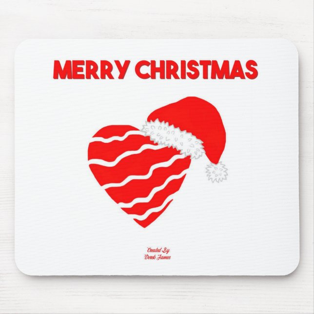 Mousepad Papais noeis de Natal Pad de Mouse Cardíaco (Frente)