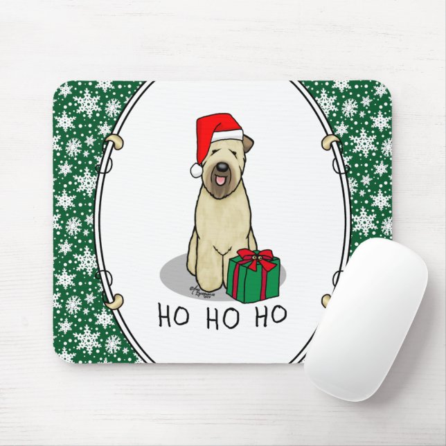 Mousepad Papais noeis de Natal Rochados Terrier (sem carne) (Com mouse)