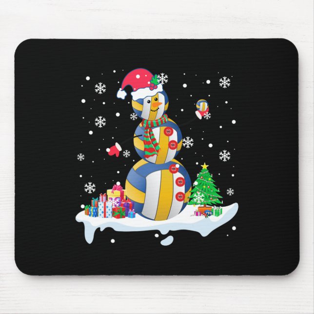 Mousepad Papais noeis de Neve Jogadores de Golfe e Voleibol (Frente)