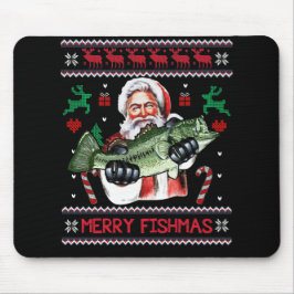 Mousepad Papais noeis de pescado felizes pescando suéter de