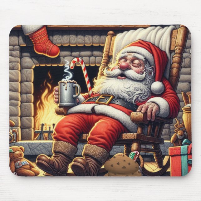 Mousepad Papais noeis dormindo no Natal (Frente)