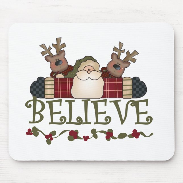 Mousepad Papais noeis e Reindeer Acredite (Frente)