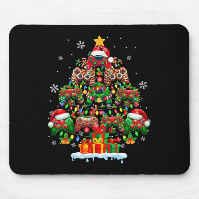 Mousepad Papais noeis Elf Reindeer Controladores De Jogo Co (Frente)