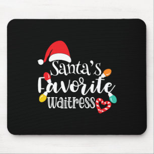 Mousepad Papais noeis Favoritos Luzes de Natal Garçonete H