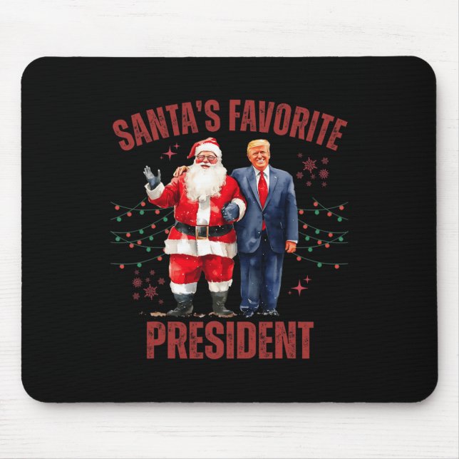 Mousepad Papais noeis Favoritos Presidente Natal Engraçado  (Frente)