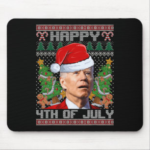 Mousepad Papais noeis Joe Biden Happy 4 De Julho Natal Feio