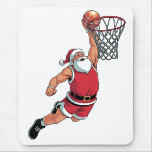 Mousepad Papais noeis jogando basquete no esporte amantes