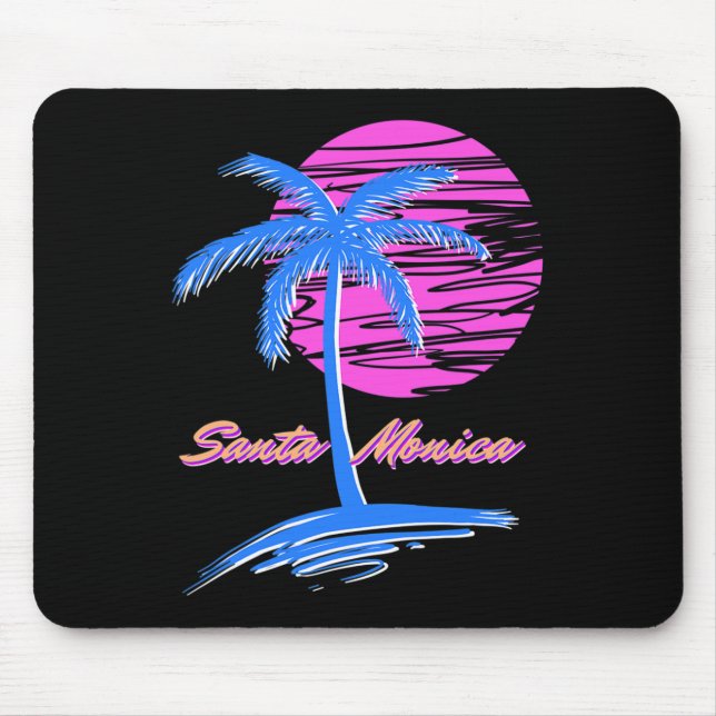 Mousepad Papais noeis Monica Beach Ulun 80s Estética Vaporw (Frente)