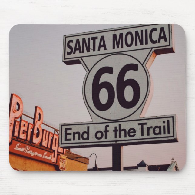 Mousepad Papais noeis Monica Route 66 California (Frente)