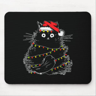 Mousepad Papais noeis Negros De Gato Arrependido Na Árvore