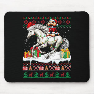 Mousepad Papais noeis Poodle Riding Horse