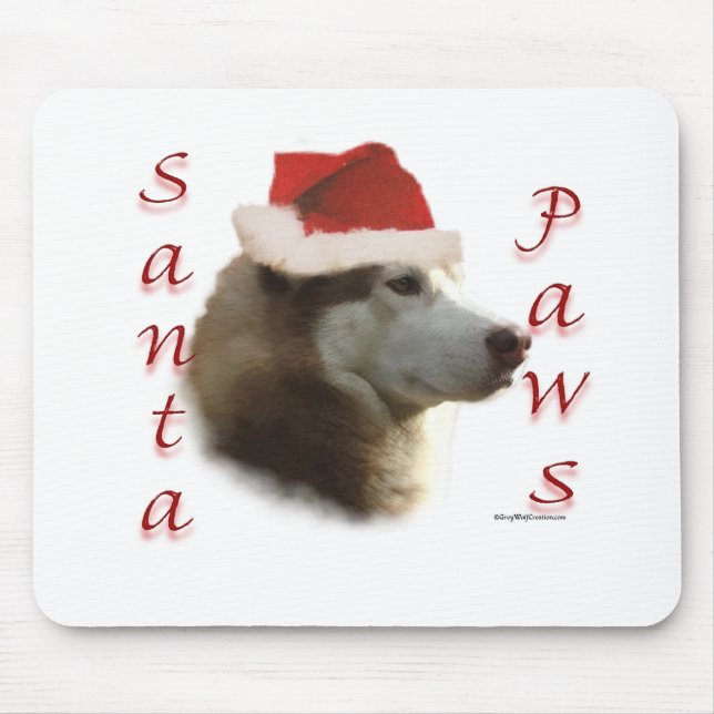 Mousepad Papais noeis Siberian Husky Paws (Frente)