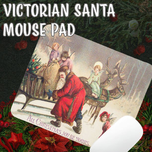 Mousepad Papais noeis Vintage e Pad do Mouse Angel Christma