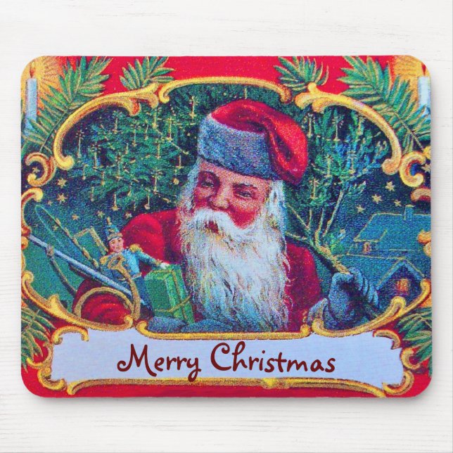 Mousepad PAPAIS NOEIS VINTAGE E Presentes De Natal (Frente)