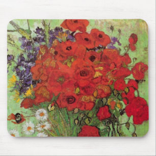 Mousepad Papas vermelhos e margaridas por Vincent van Gogh