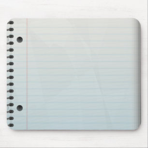 Mousepad Papel alinhado do caderno espiral