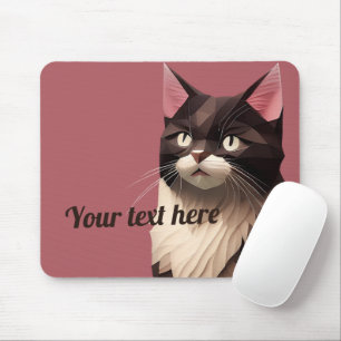 Mousepad Papel Cat Cortado Arte Pet Care Comida Compro Clín