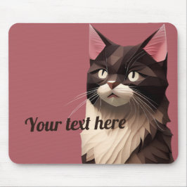 Mousepad Papel Cat Cortado Arte Pet Care Comida Compro Clín
