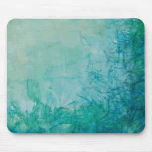 Mousepad Papel com abstrato azul, verde, e preto da pintura