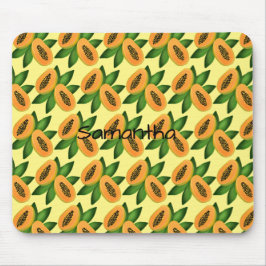 Mousepad Papel de enrolamento de Frutas da Papaya